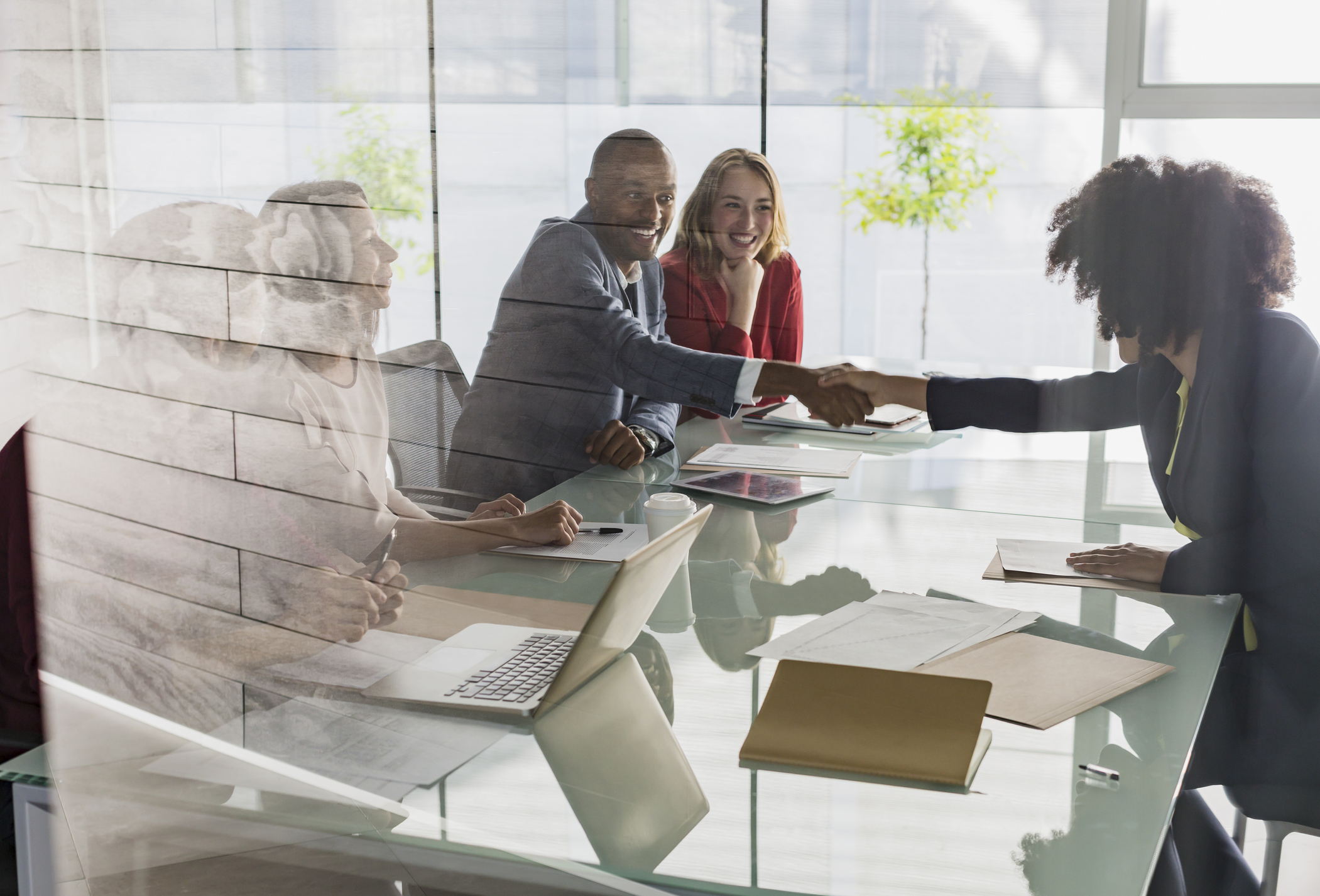 Handshake at business meeting