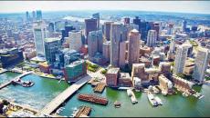 Arial view of Boston's downtown