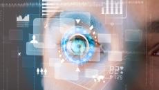 medical data over an eye