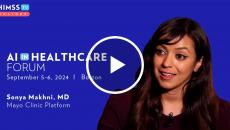 Dr. Sonya Makhni at Mayo Clinic Platform_AI in Healthcare Forum 2024